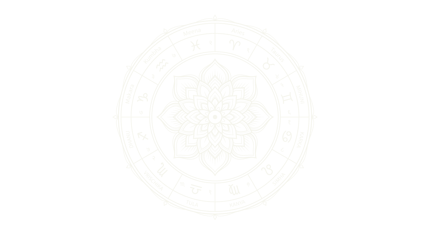 Yantra de lótus com anel zodiacal, motivo védico